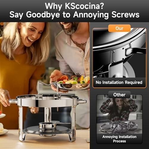 KS Cocina product showcasing easy assembly compared to complex designs.