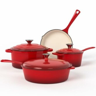 Kitchen Academy Enameled Cast Iron Cookware Sets